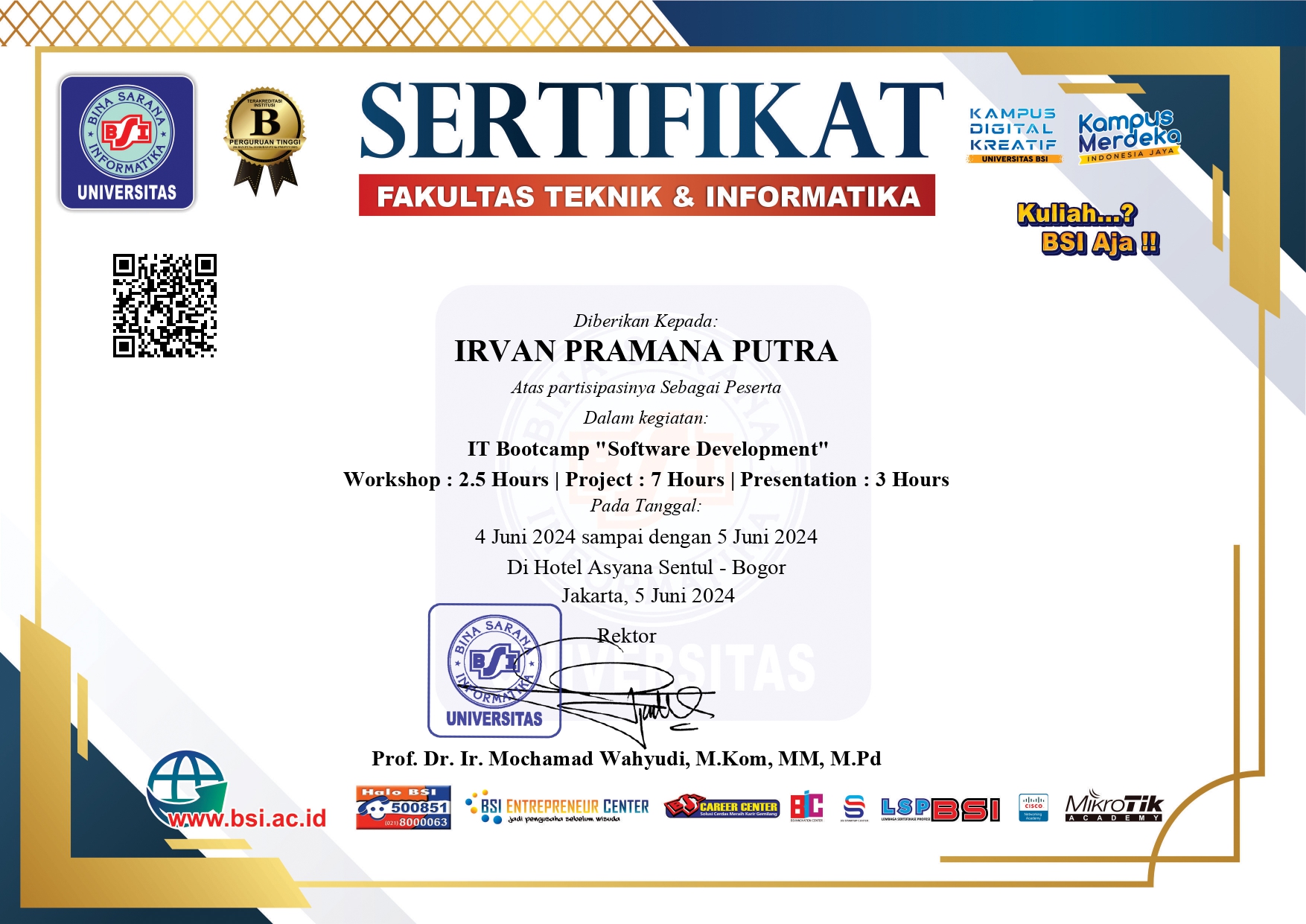 BSI Bootcamp Certification