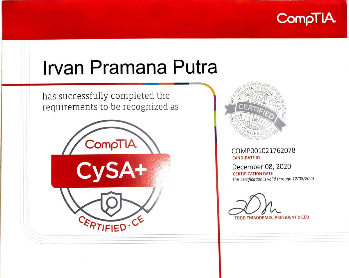 CompTIA CYSA+ Certification